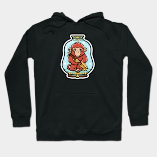 Cute Monkey in a Bottle Hoodie